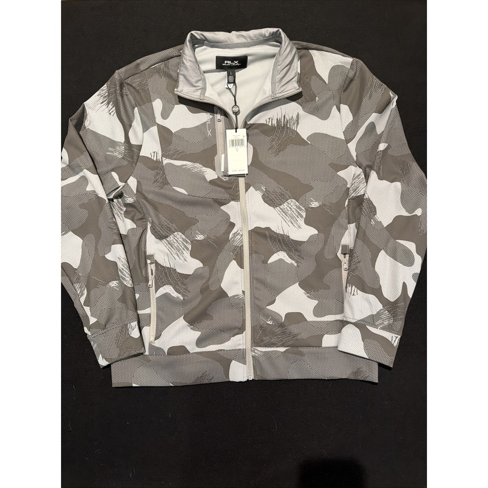 RLX Ralph Lauren Golf Gray Camo Performance Jacket Mens Large NWT